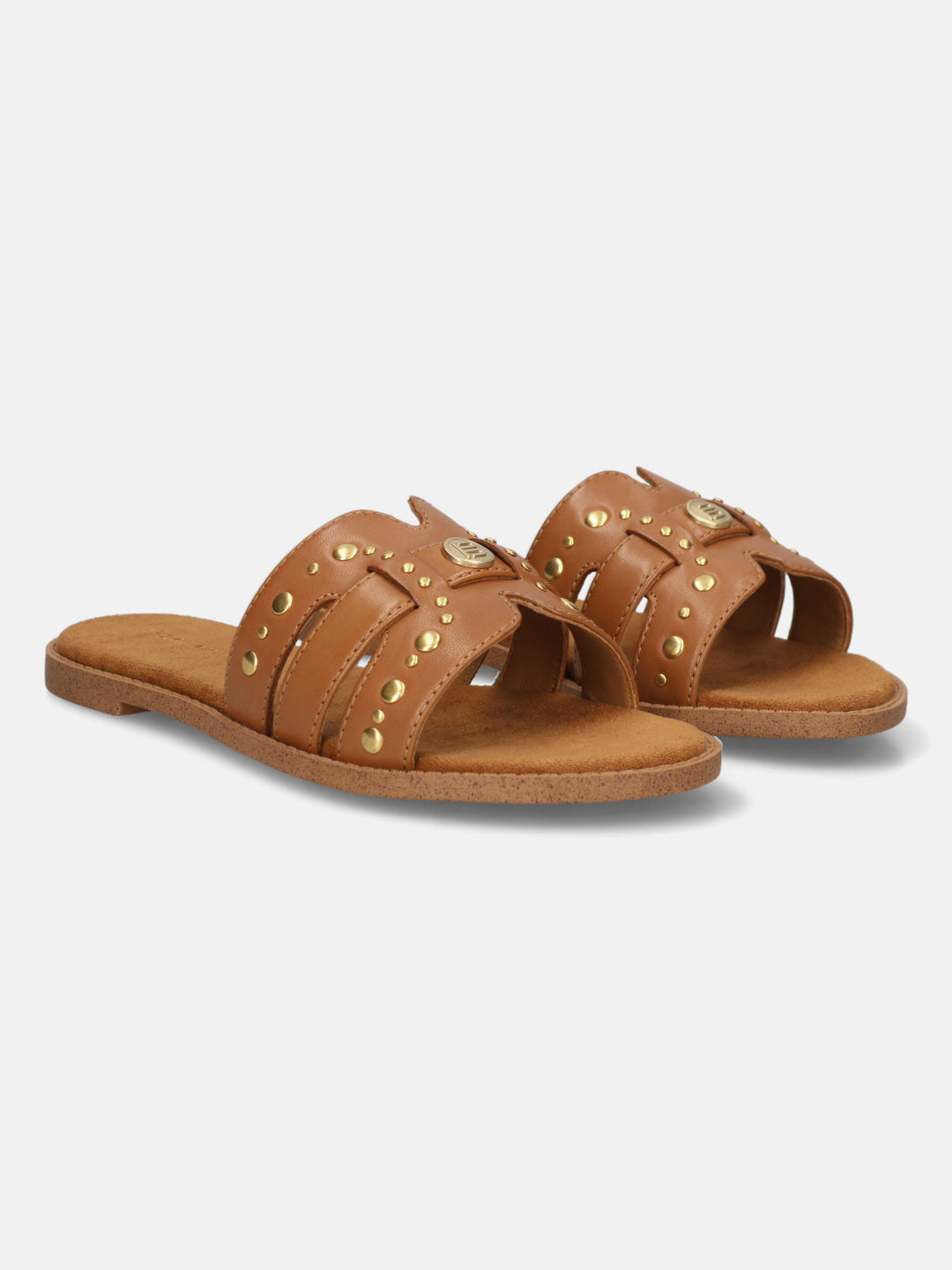 TT.BAGATT Goldy cognac Premium Leather Flat Sandals