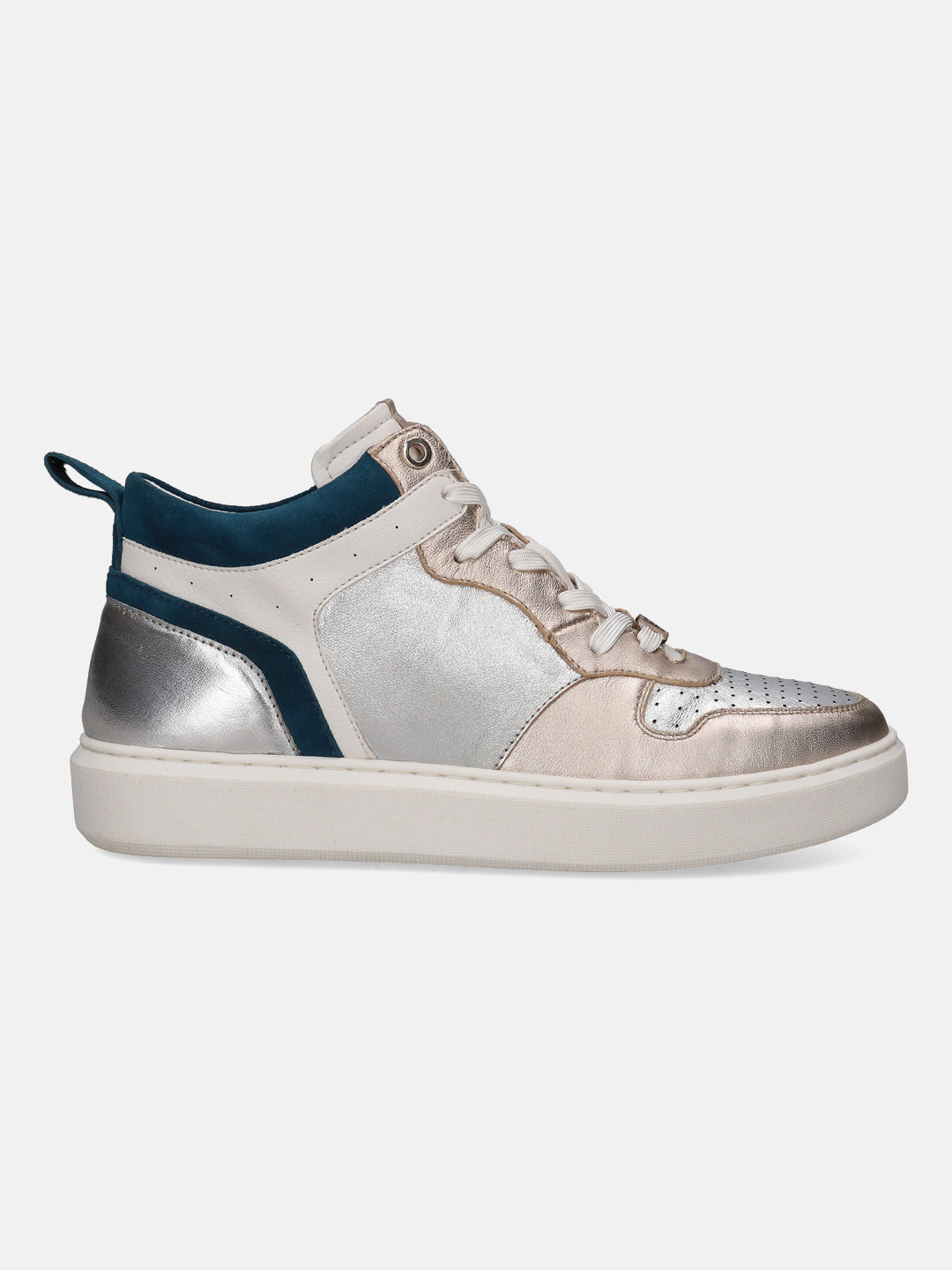 Gina Silver Leather Sneakers
