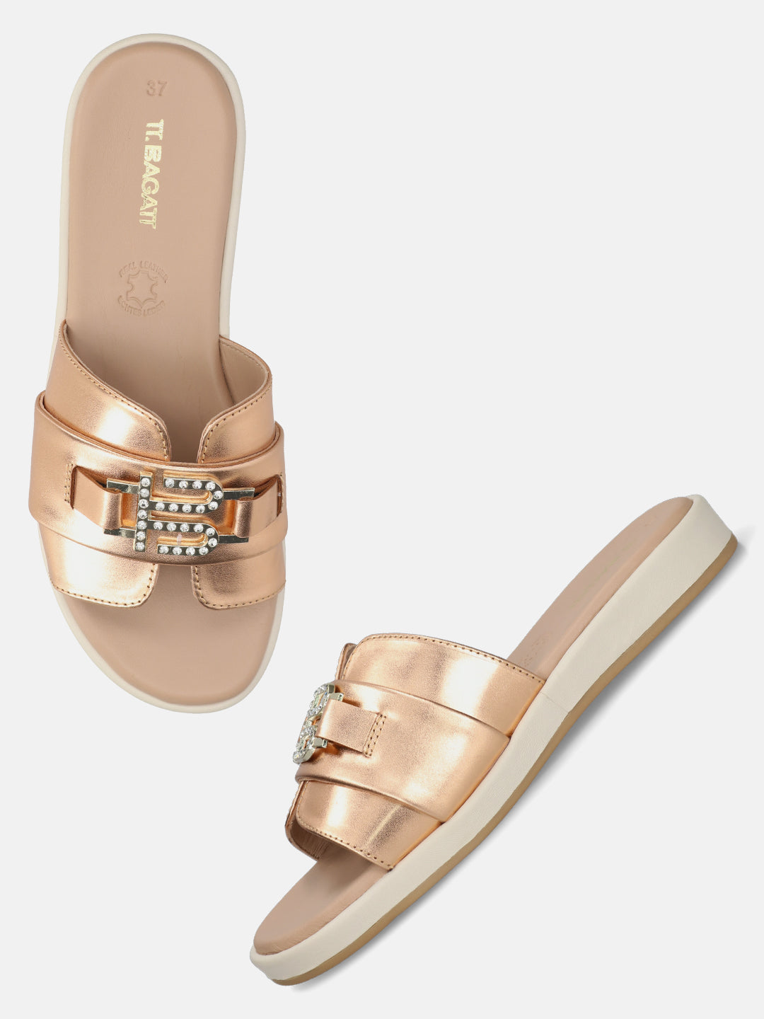 TT.BAGATT Ravenna rose Premium Leather Flatform Sandals