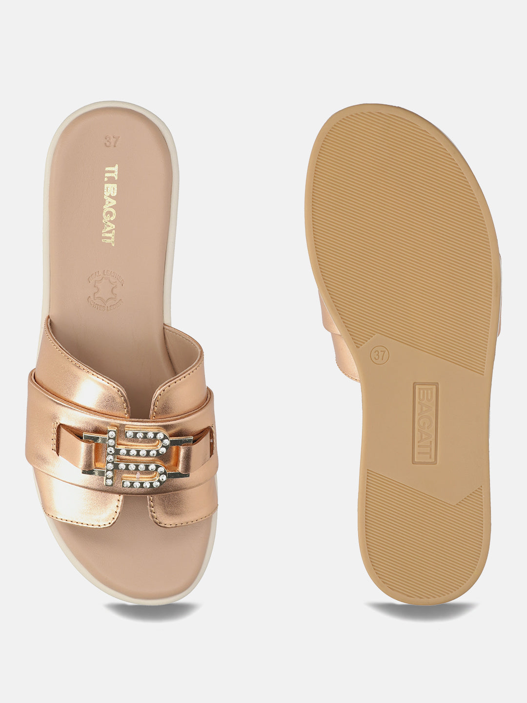 TT.BAGATT Ravenna rose Premium Leather Flatform Sandals