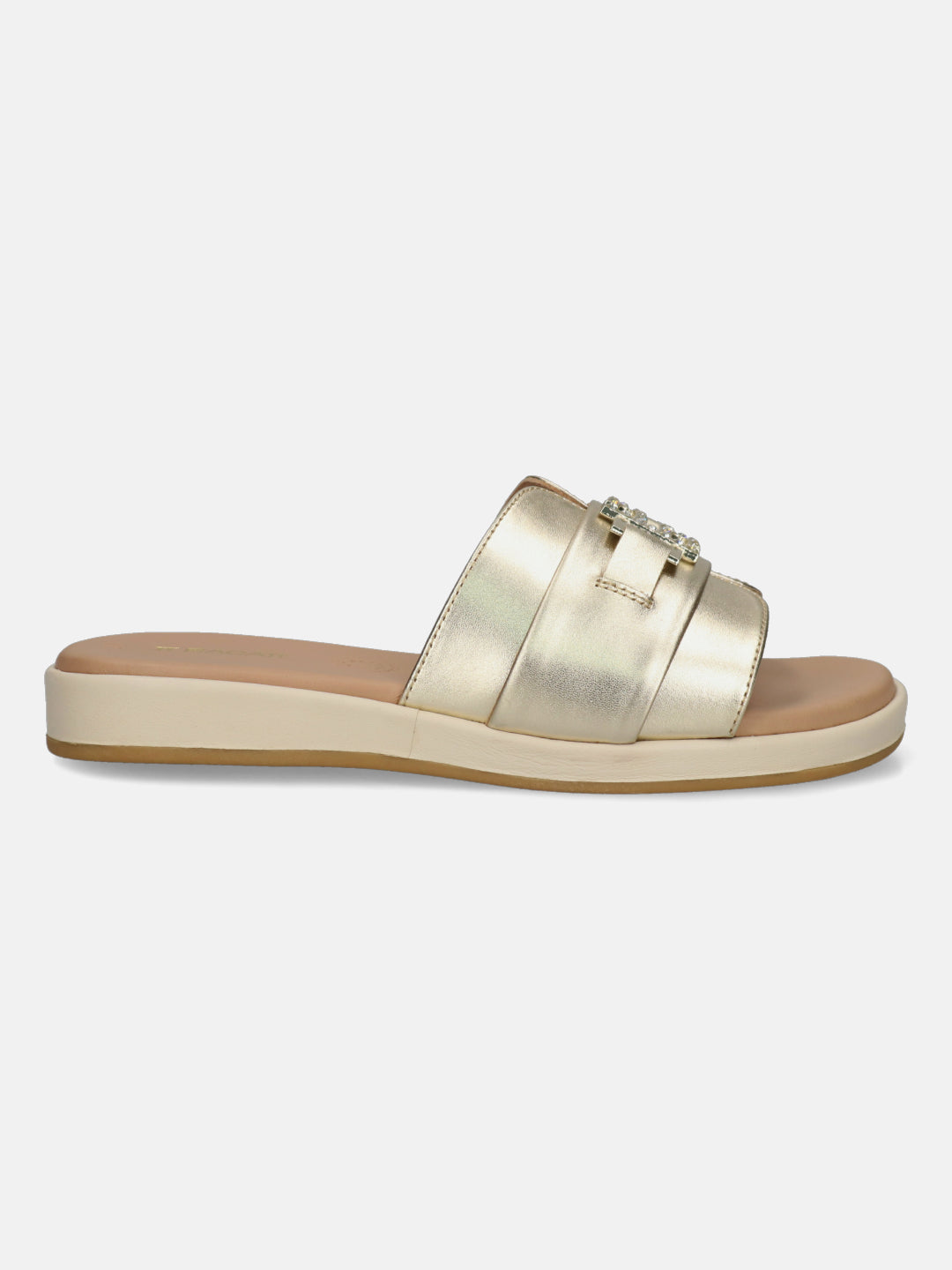 TT.BAGATT Ravenna gold Premium Leather Flatform Sandals