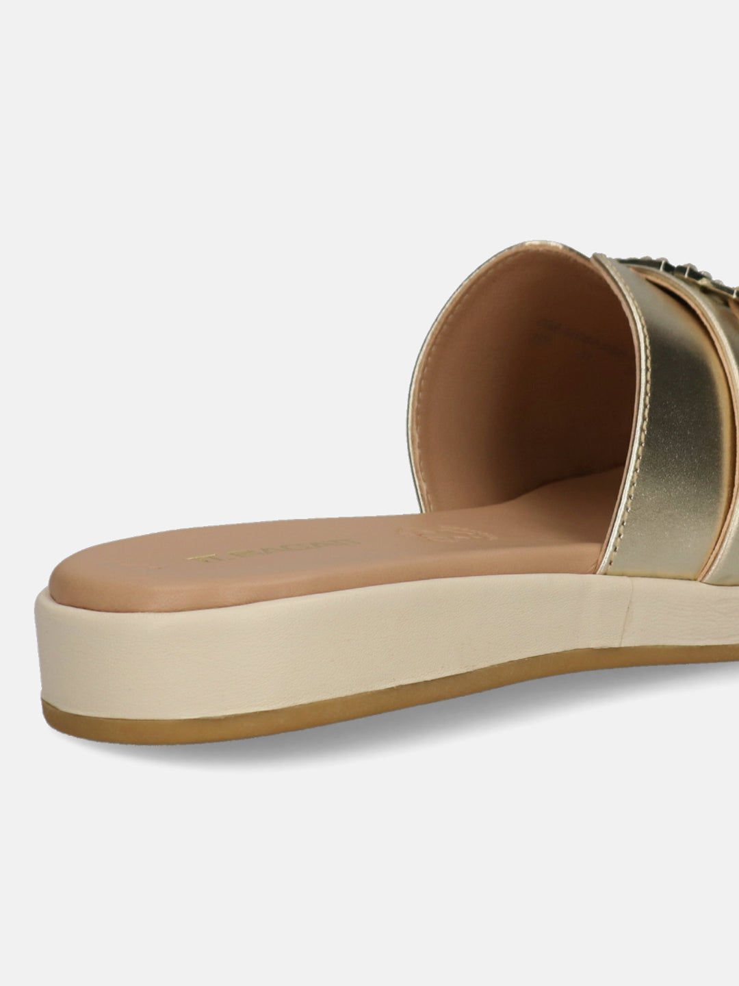 TT.BAGATT Ravenna gold Premium Leather Flatform Sandals
