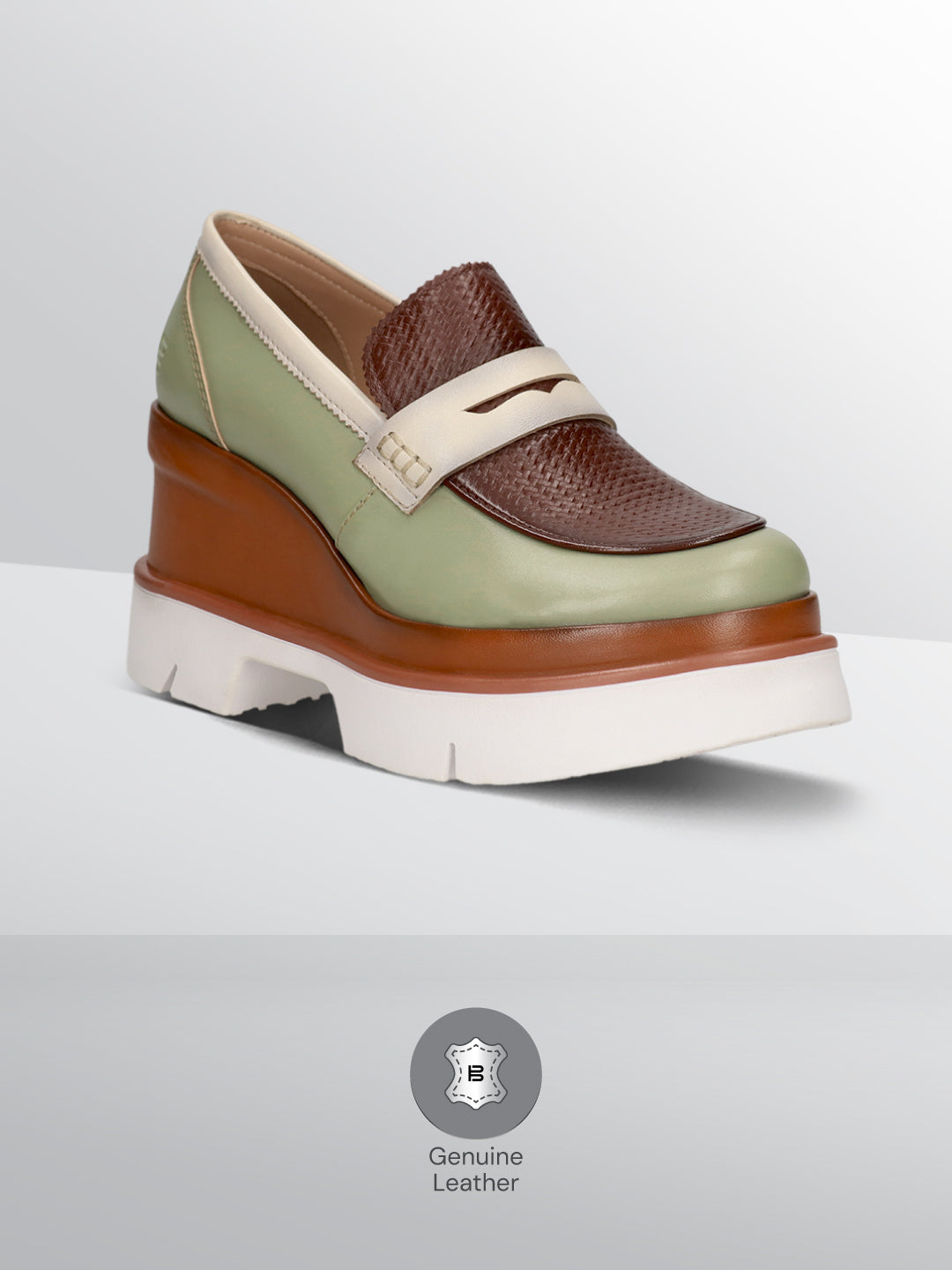 TT.BAGATT Trish light green Premium Leather Slip-Ons