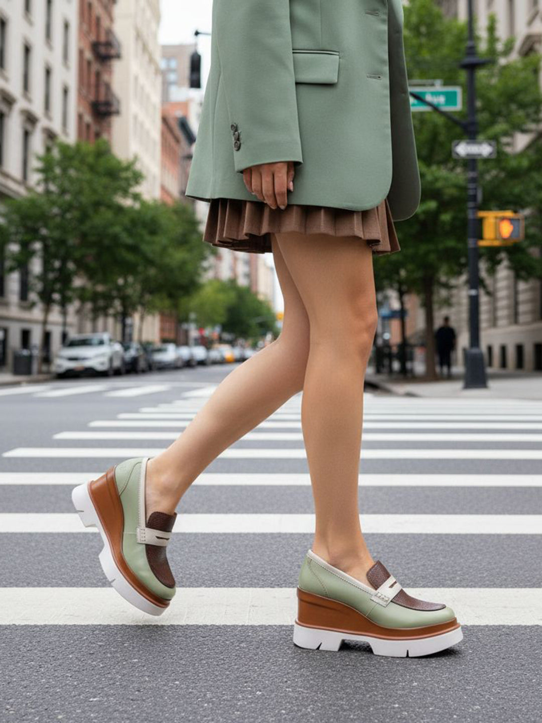 TT.BAGATT Trish light green Premium Leather Slip-Ons