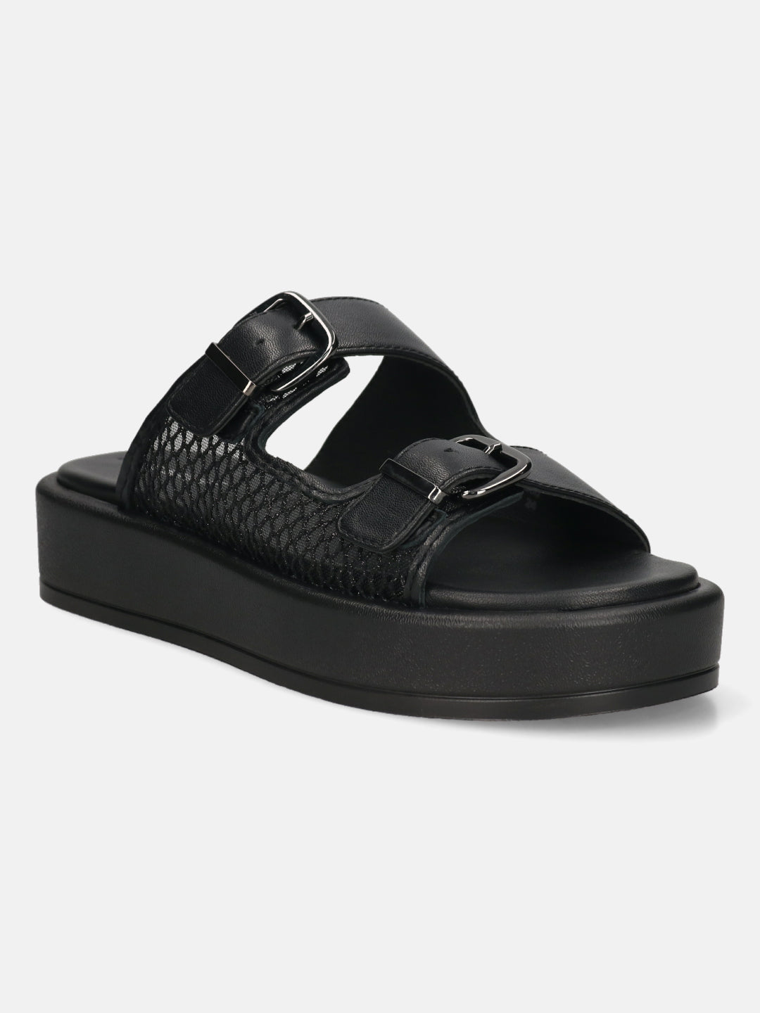 TT.BAGATT Hanoi black Premium Leather Flatform Sandals
