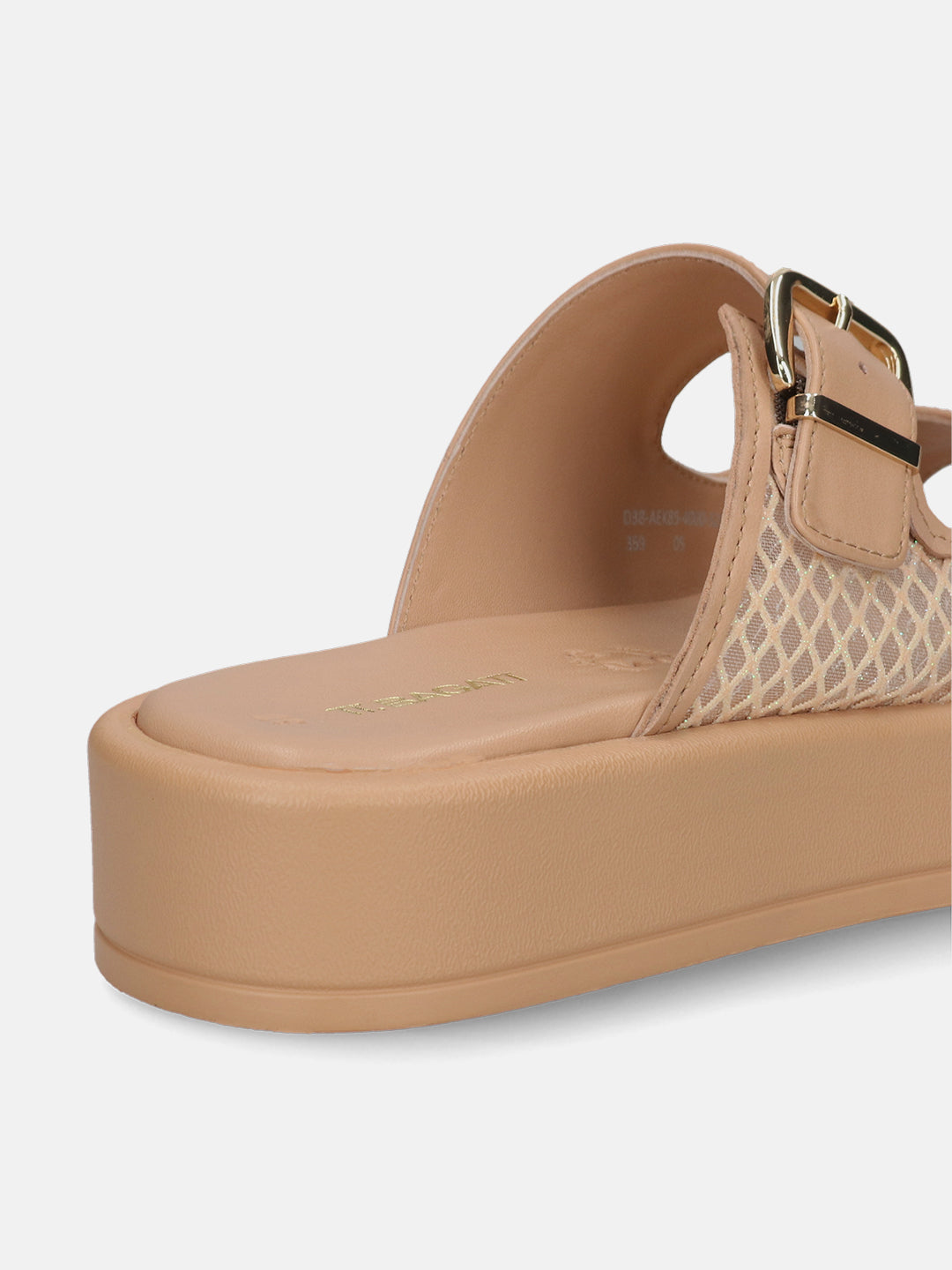 TT.BAGATT Hanoi Beige Premium Leather Flatform Sandals