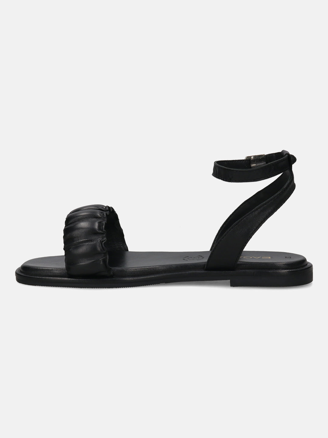 BAGATT Premium Leather Black Ankle Strap Sandals