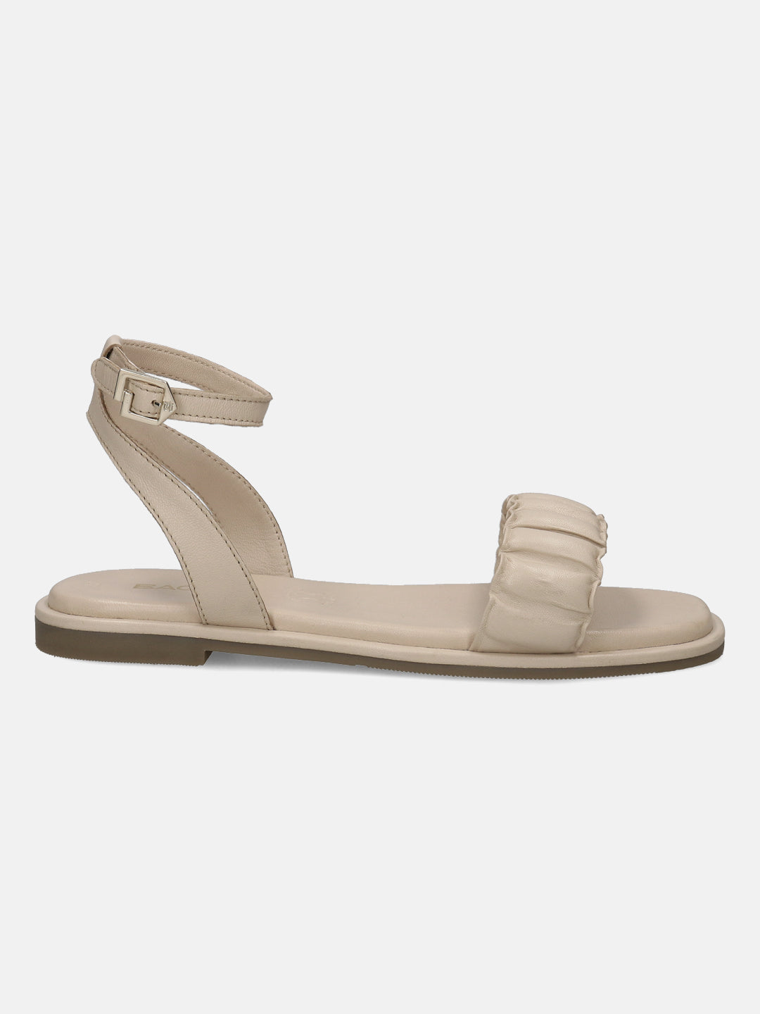 BAGATT Premium Leather Beige Ankle Strap Sandals