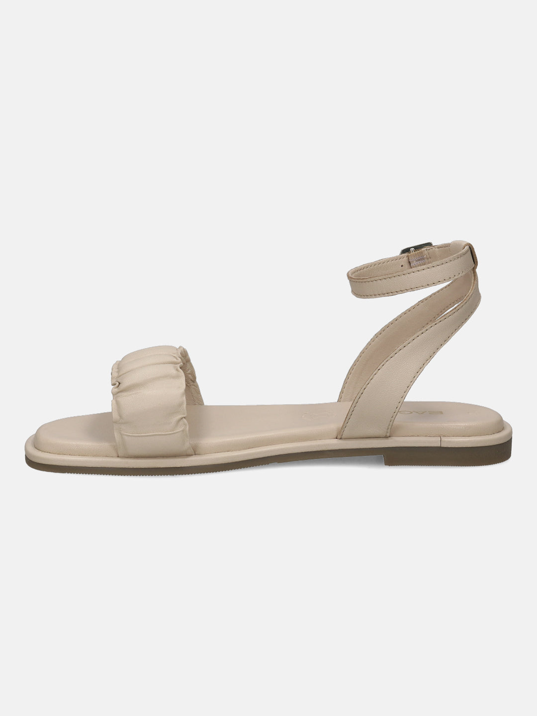 BAGATT Premium Leather Beige Ankle Strap Sandals