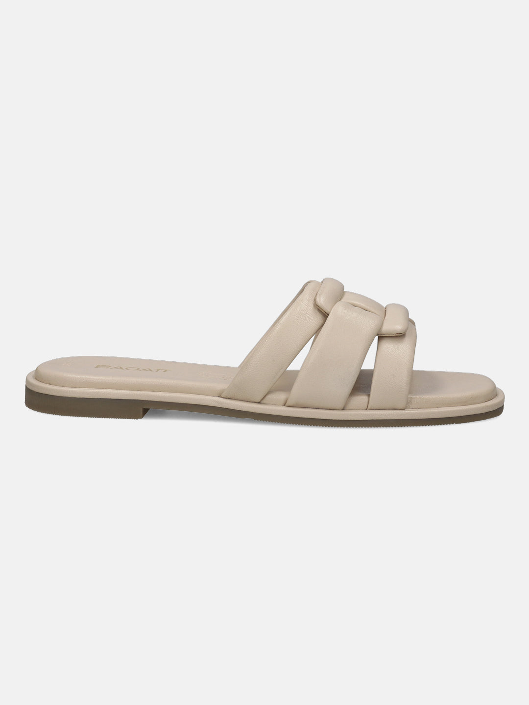 BAGATT  Flower Beige Premium Leather Mules