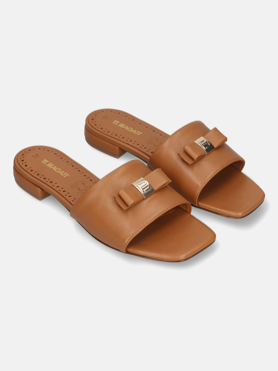 BAGATT Cognac Premium Leather Sandals