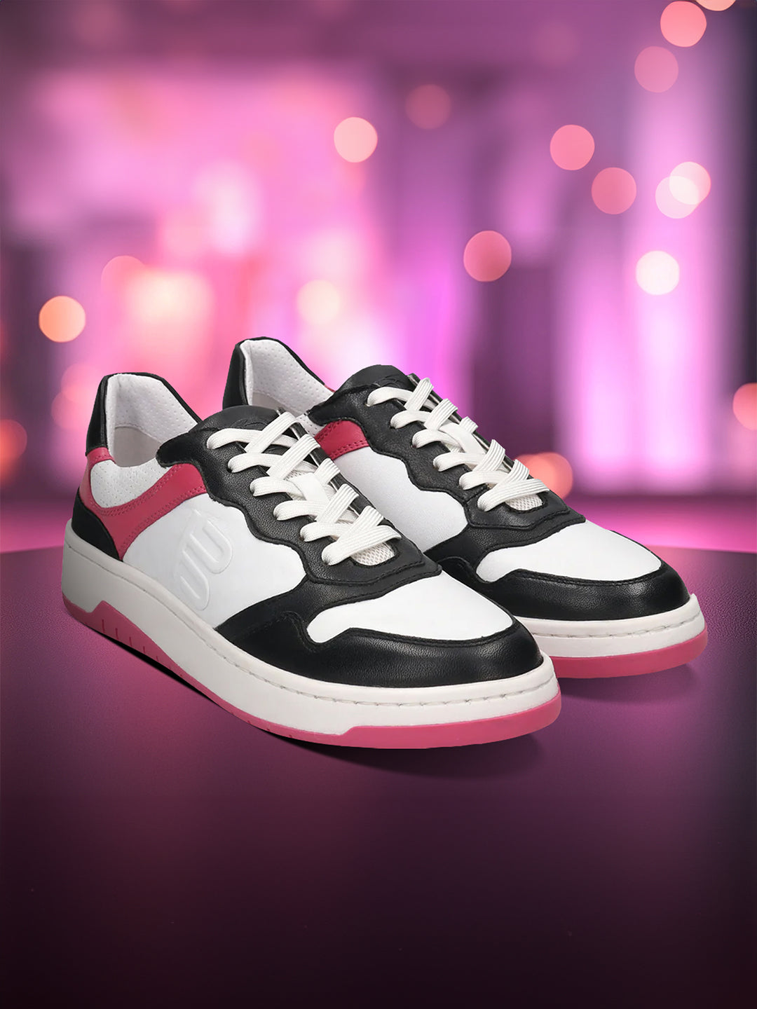 BAGATT  Sting  Black  Premium Leather Mid Top Sneakers