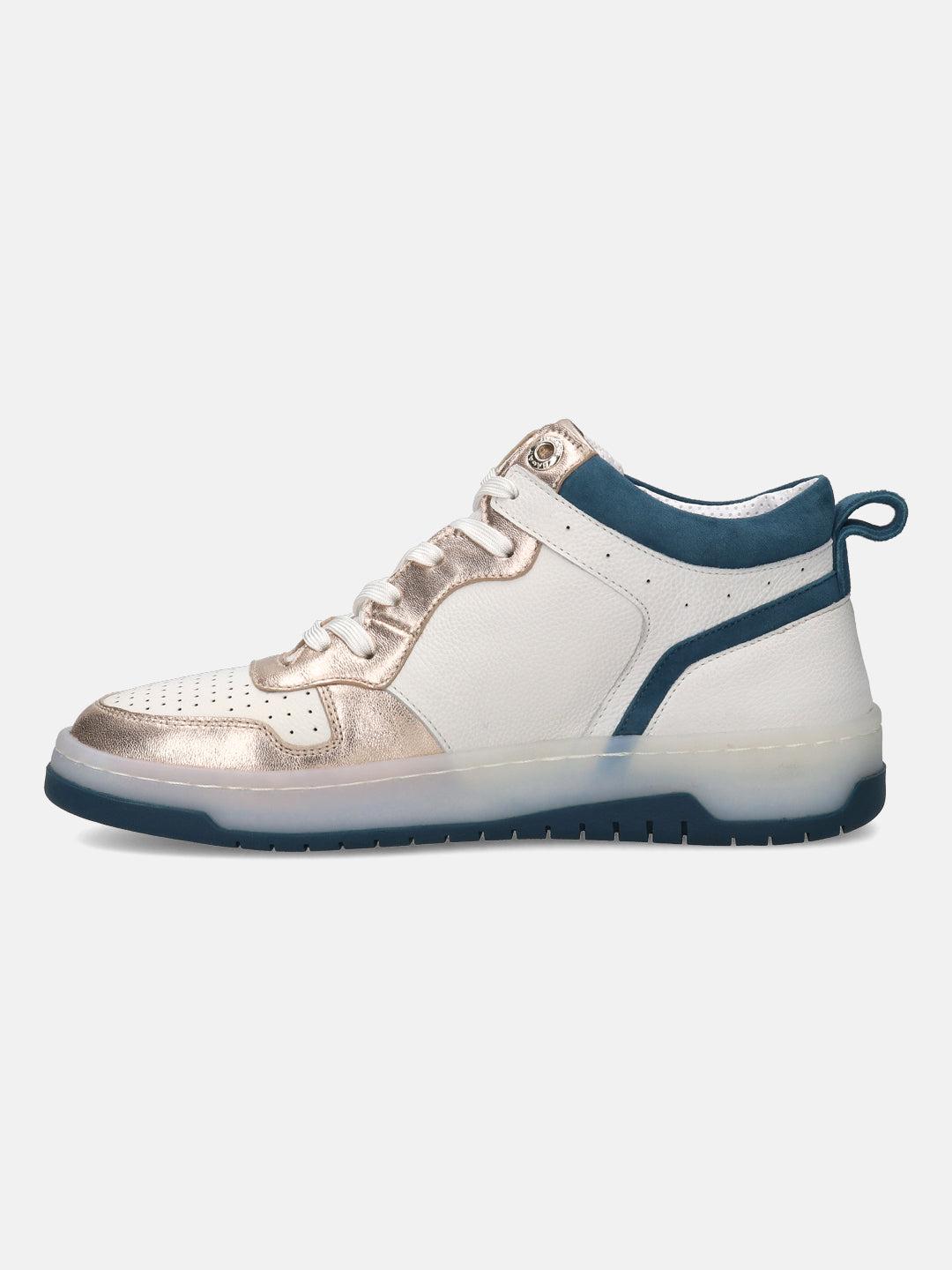 BAGATT Premium Leather White High Top Sneakers