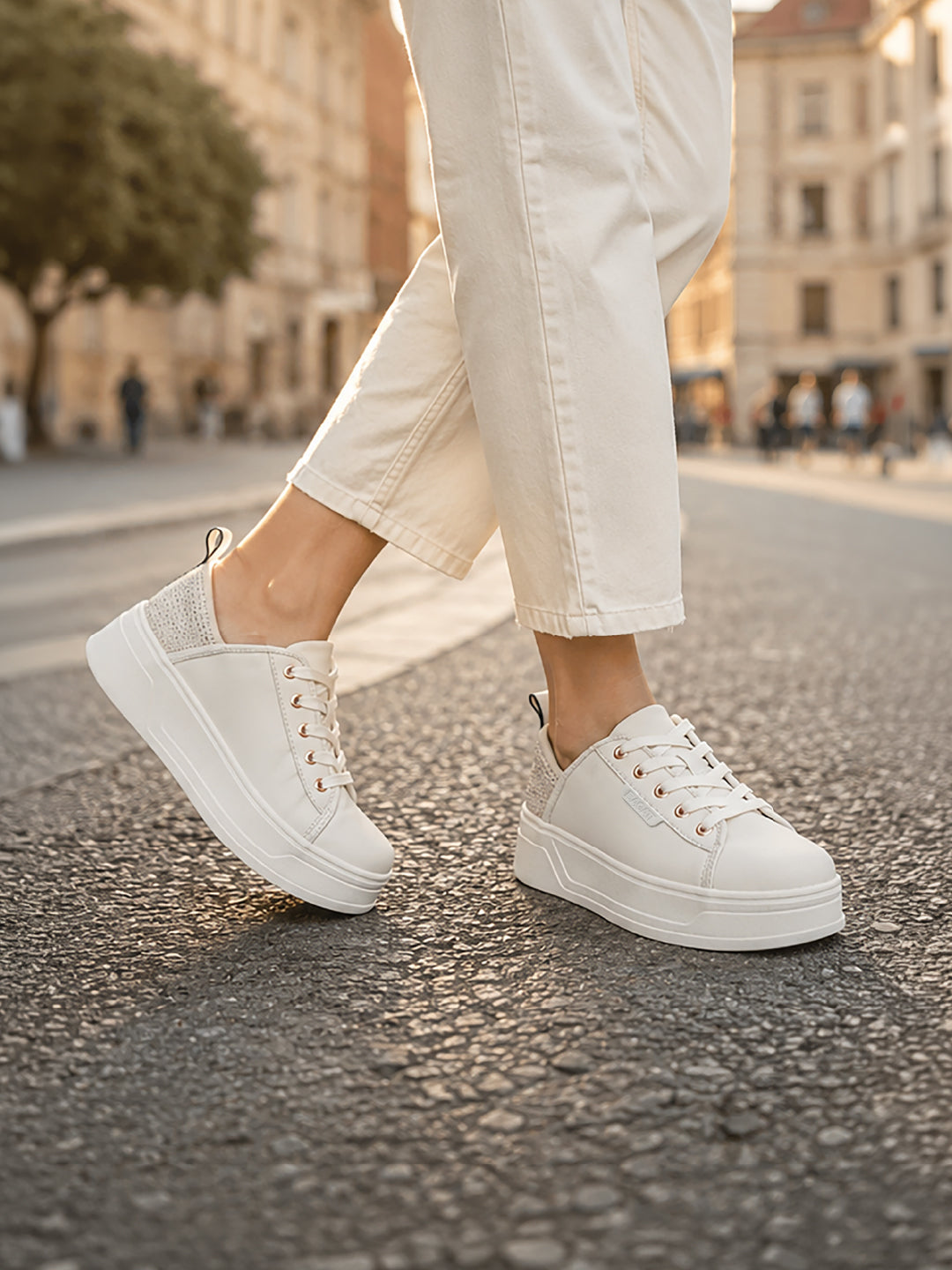 BAGATT Piper Evo Beige Mid Top Sneakers