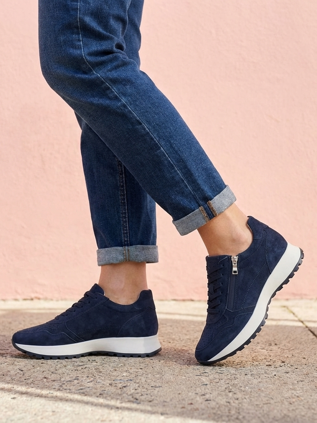 BAGATT Sophie Revo Dark Blue Mid Top Sneakers
