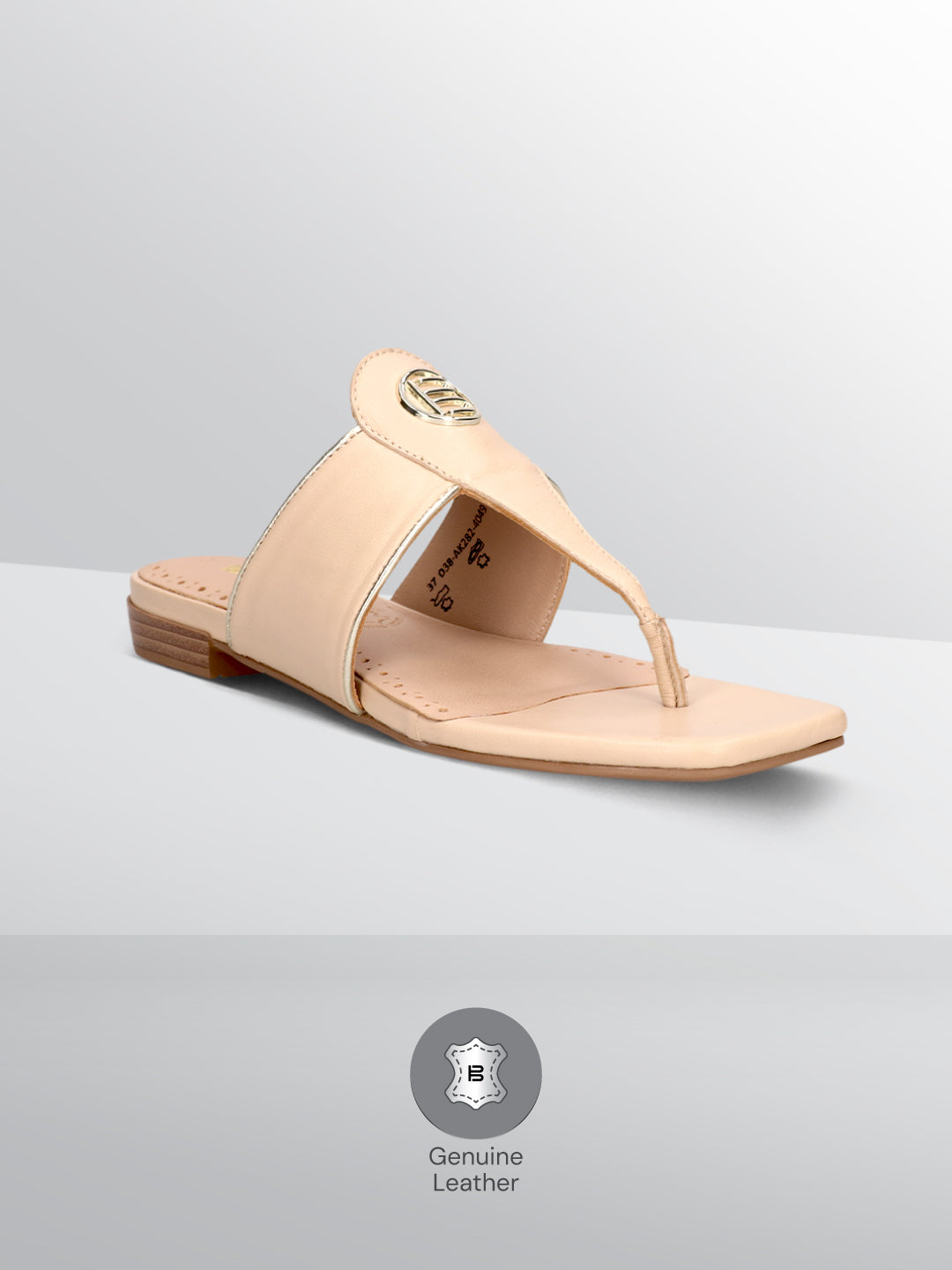 BAGATT  Mala Beige  Premium Leather Thongs Flat sandals