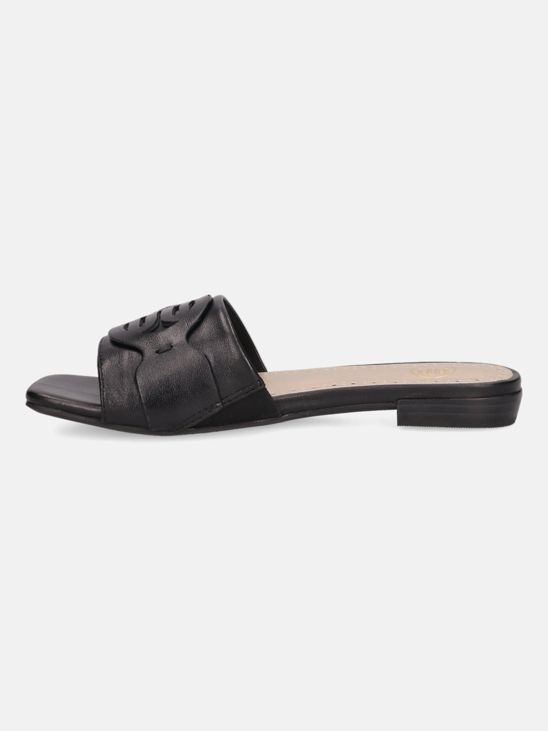 Mala Black Leather Sandals