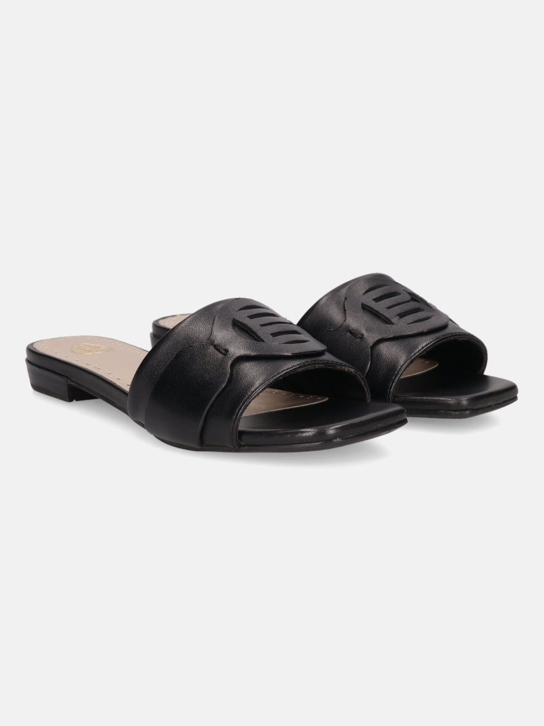 Mala Black Leather Sandals