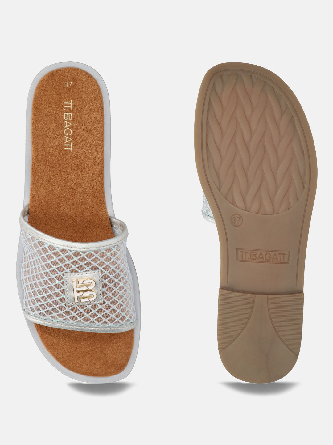 TT.BAGATT Yasha light blue Premium Leather Flat Sandals