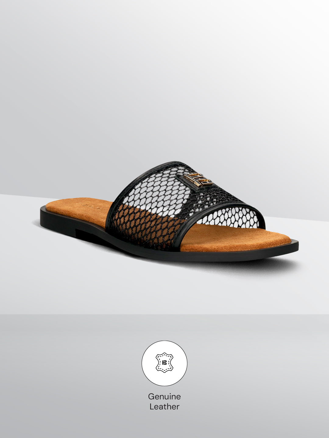 TT.BAGATT Yasha black Premium Leather Flat Sandals