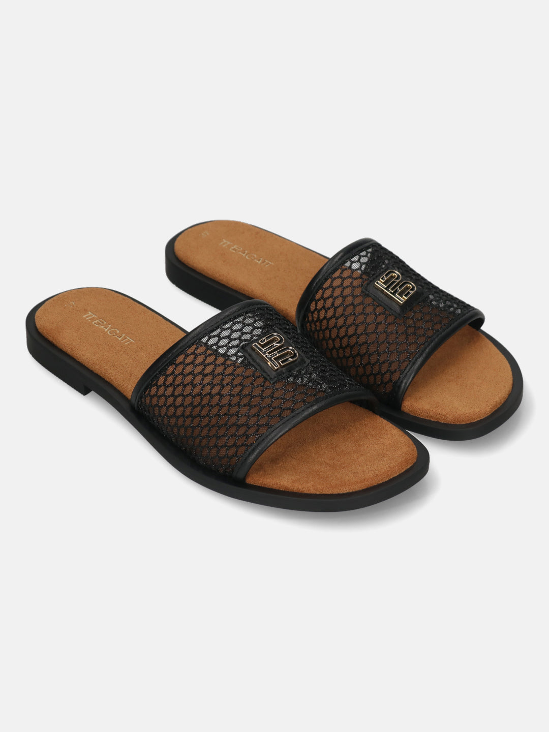 TT.BAGATT Yasha black Premium Leather Flat Sandals