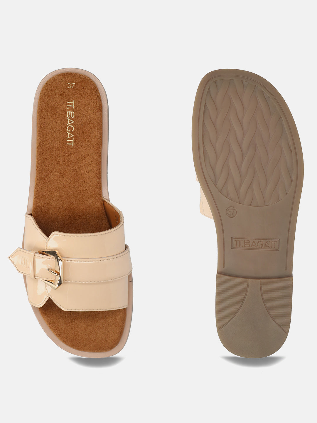 TT.BAGATT Yasha pink Premium Leather Flat Sandals