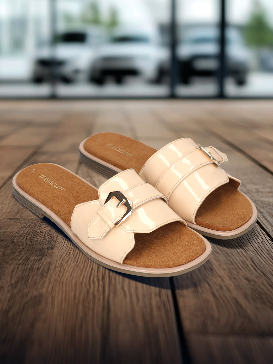 TT.BAGATT Yasha pink Premium Leather Flat Sandals