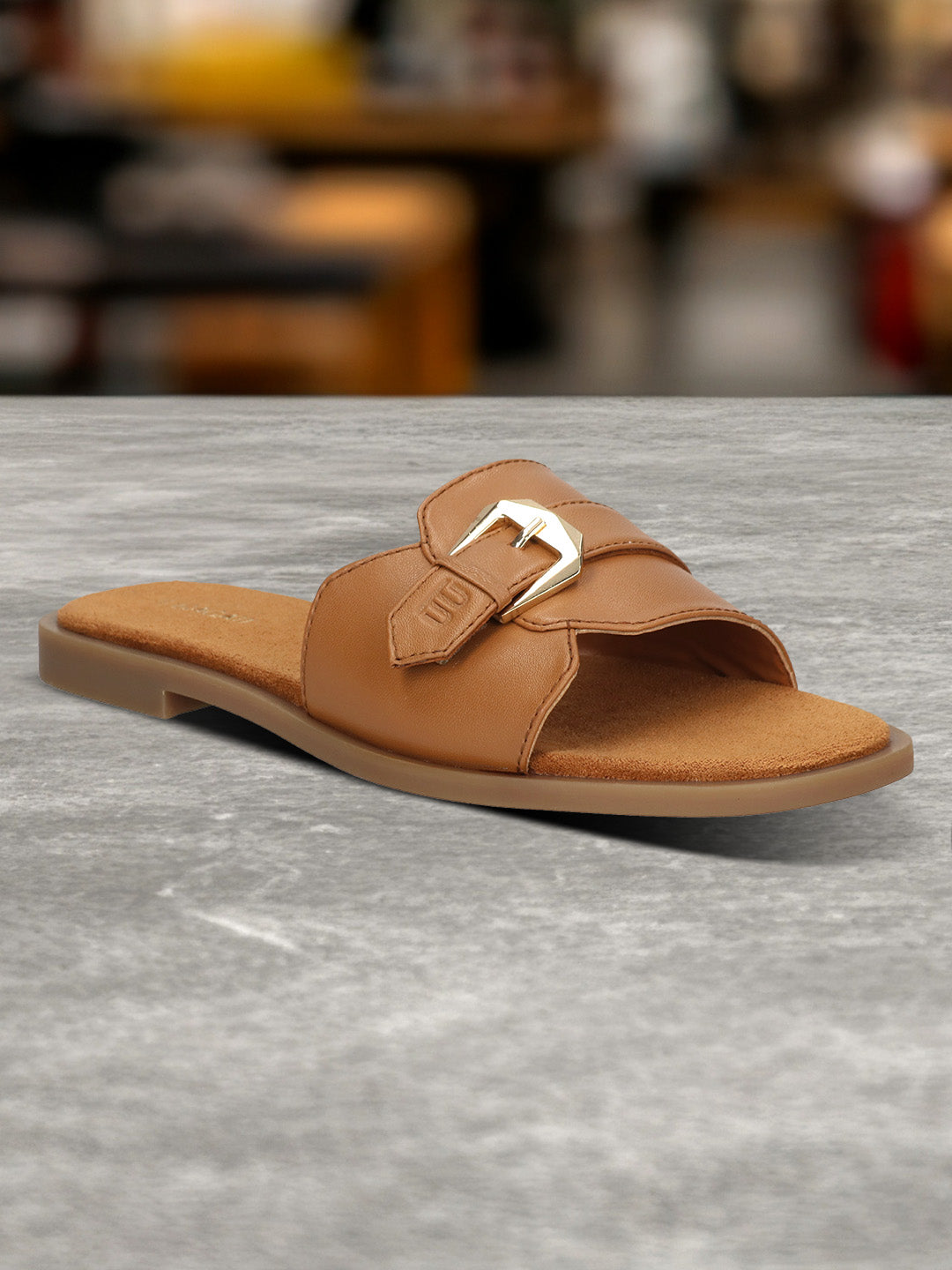 TT.BAGATT Yasha cognac Premium Leather Flat Sandals