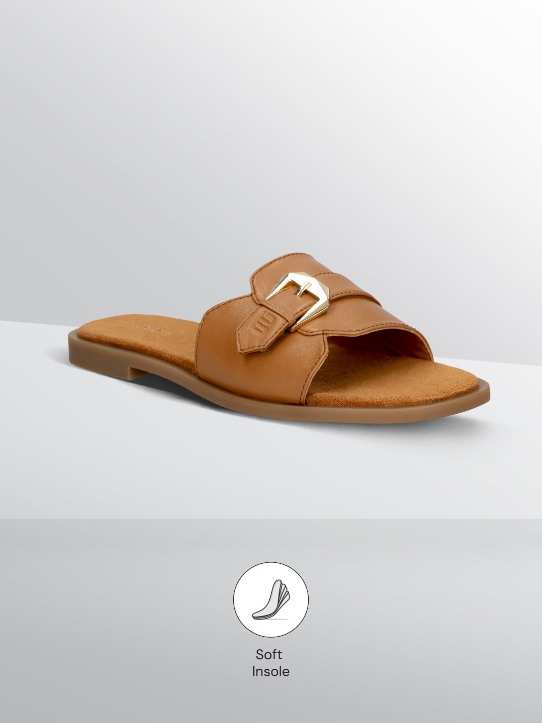 TT.BAGATT Yasha cognac Premium Leather Flat Sandals