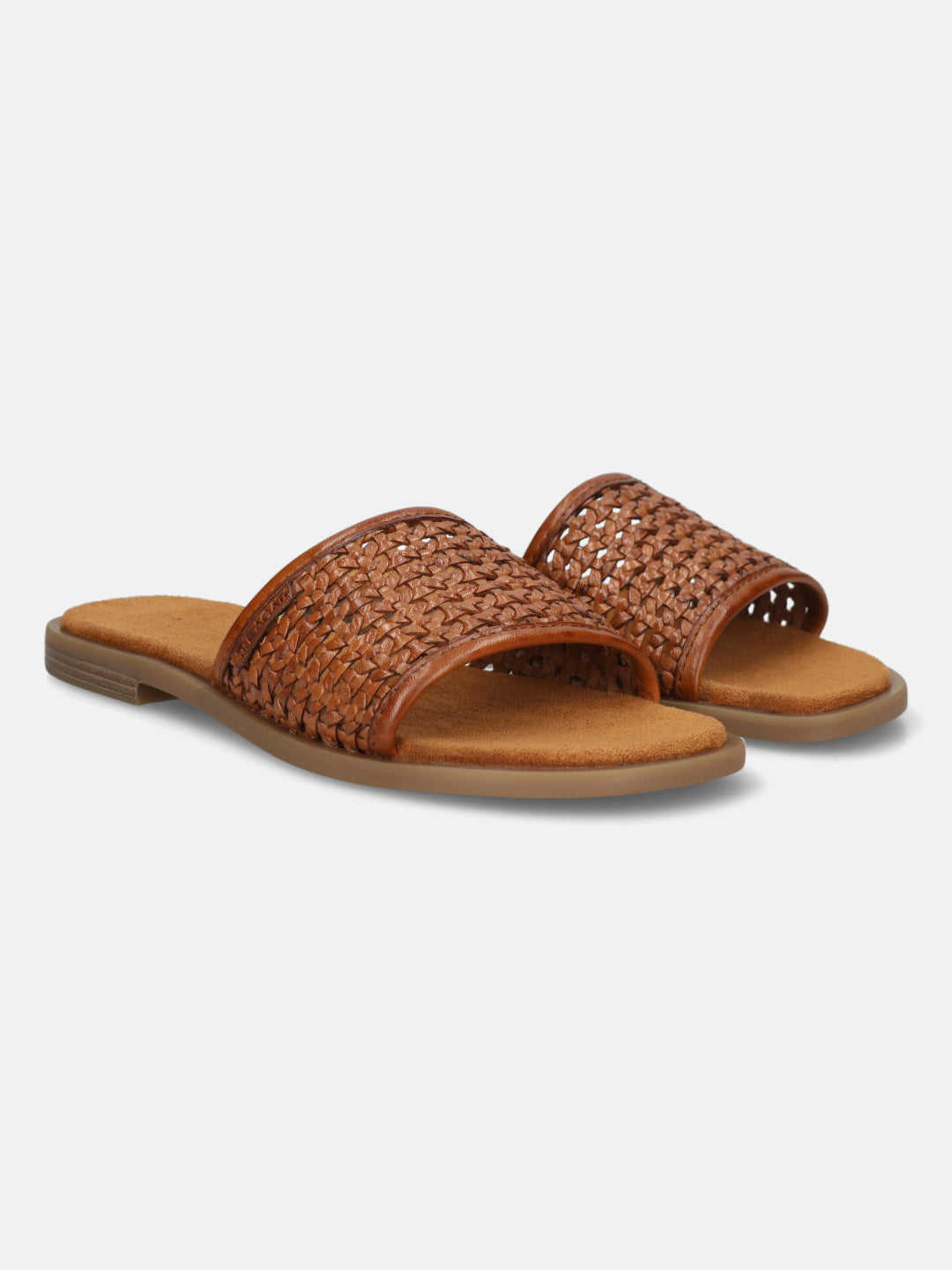 TT.BAGATT Yasha cognac Premium Leather Flat Sandals