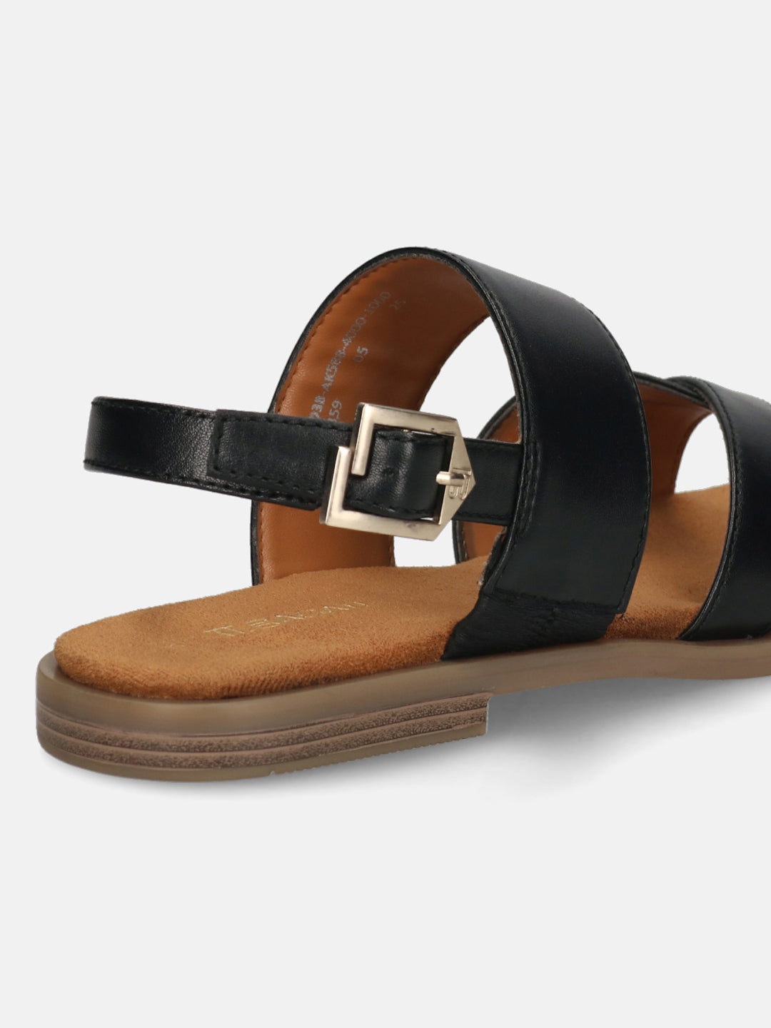 TT.BAGATT Yasha black Premium Leather Flat Sandals