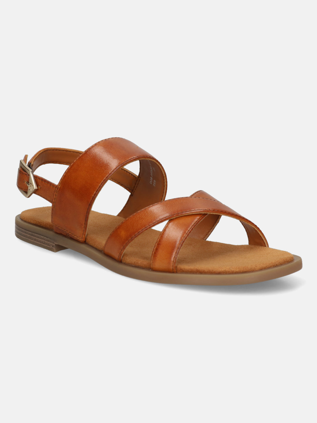 TT.BAGATT Yasha cognac Premium Leather Flat Sandals