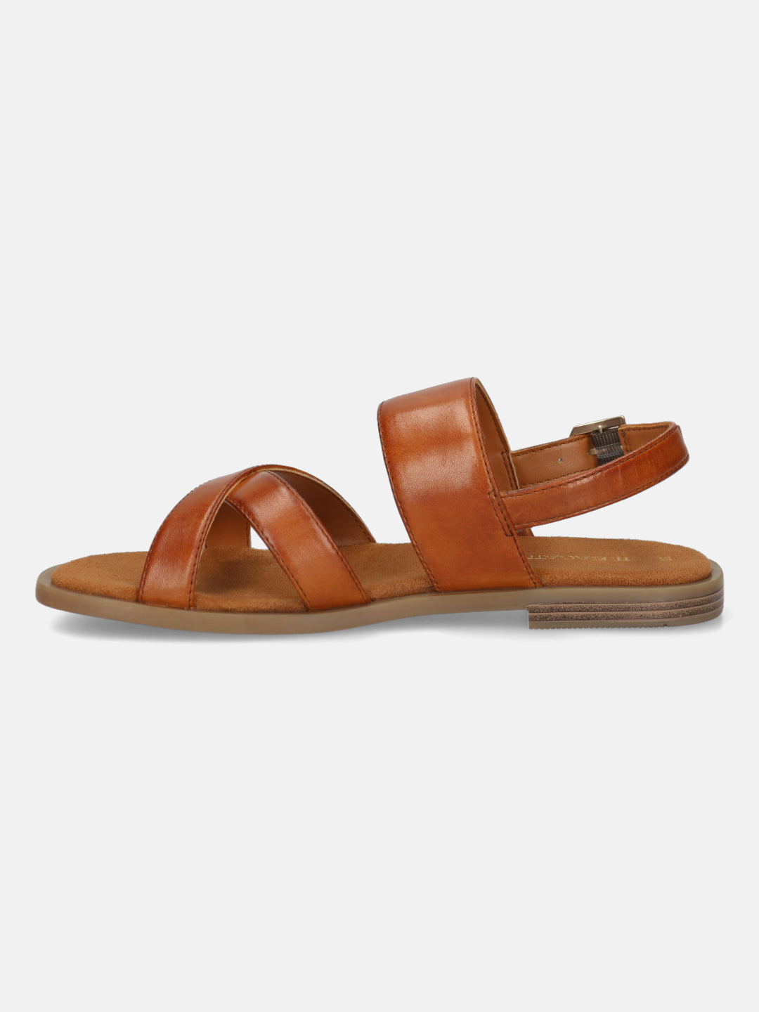 TT.BAGATT Yasha cognac Premium Leather Flat Sandals