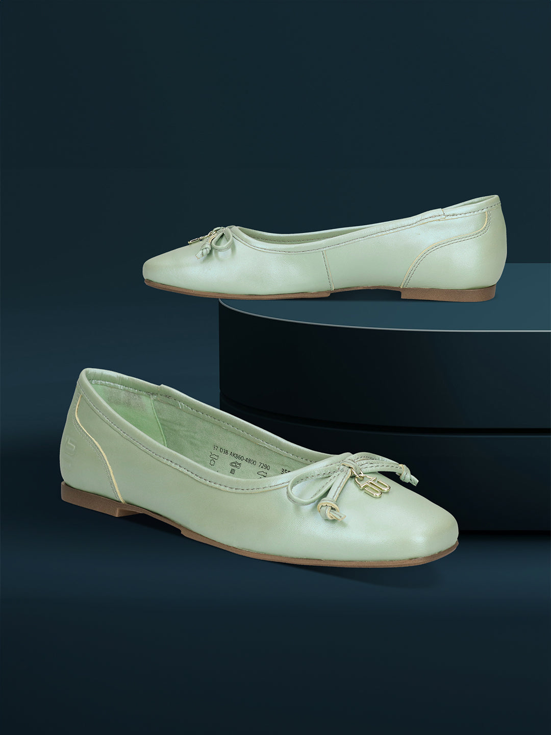 BAGATT  Amalia Light Green  Premium Leather Slip-Ons