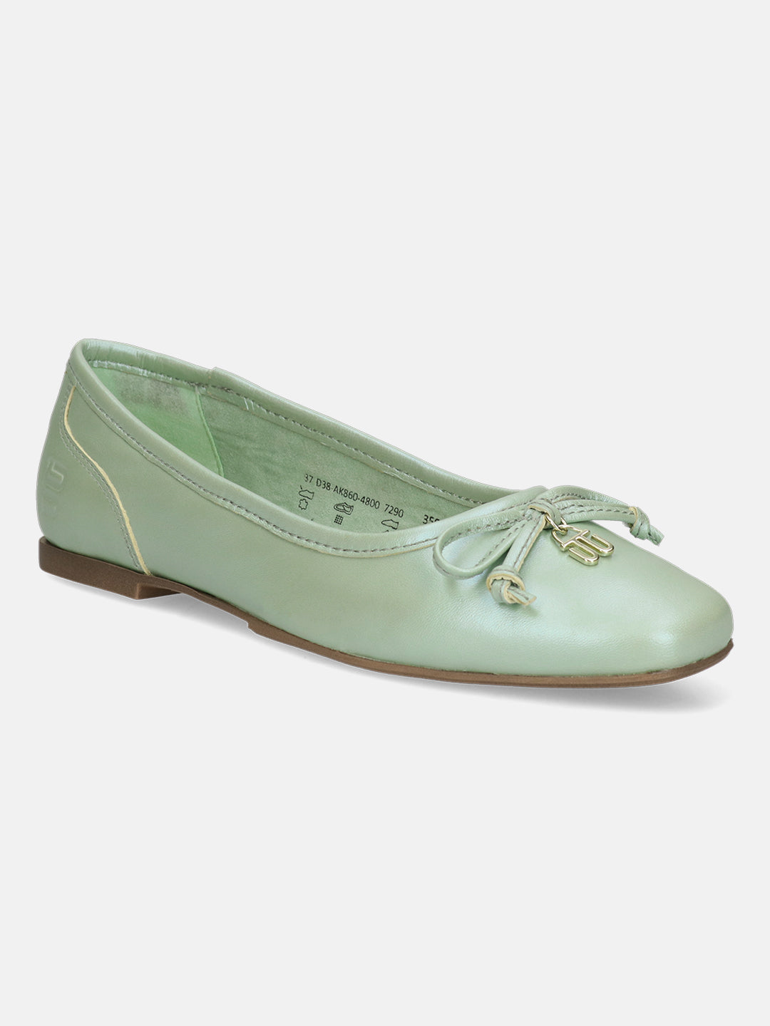 BAGATT Premium Leather Light Green Ballerina