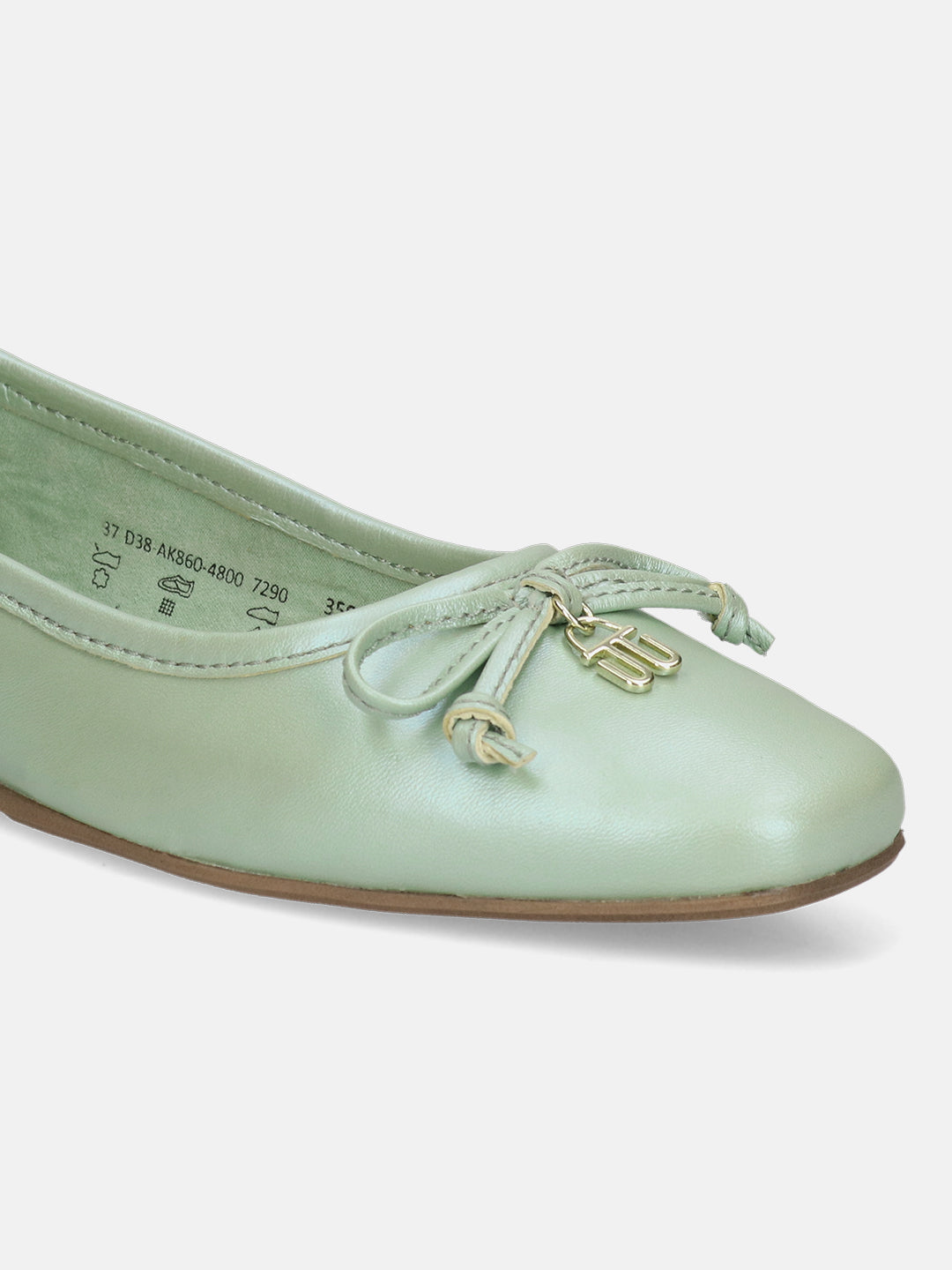 BAGATT Premium Leather Light Green Ballerina