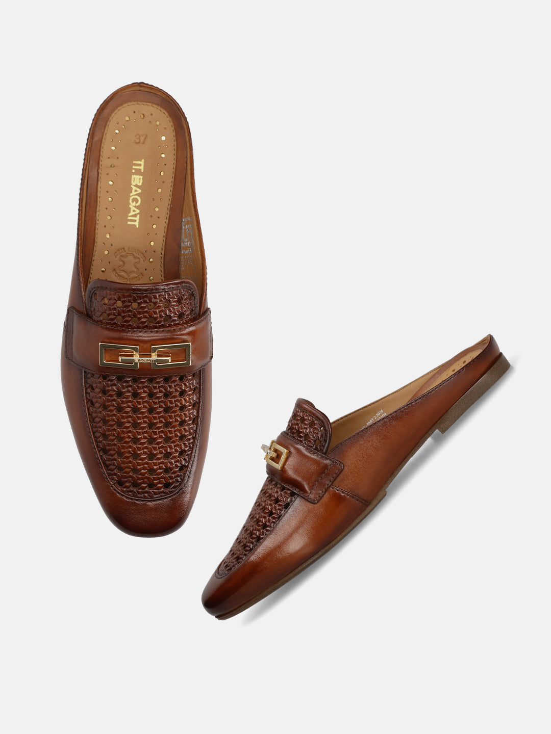 BAGATT Cognac Premium Leather Slip-ons