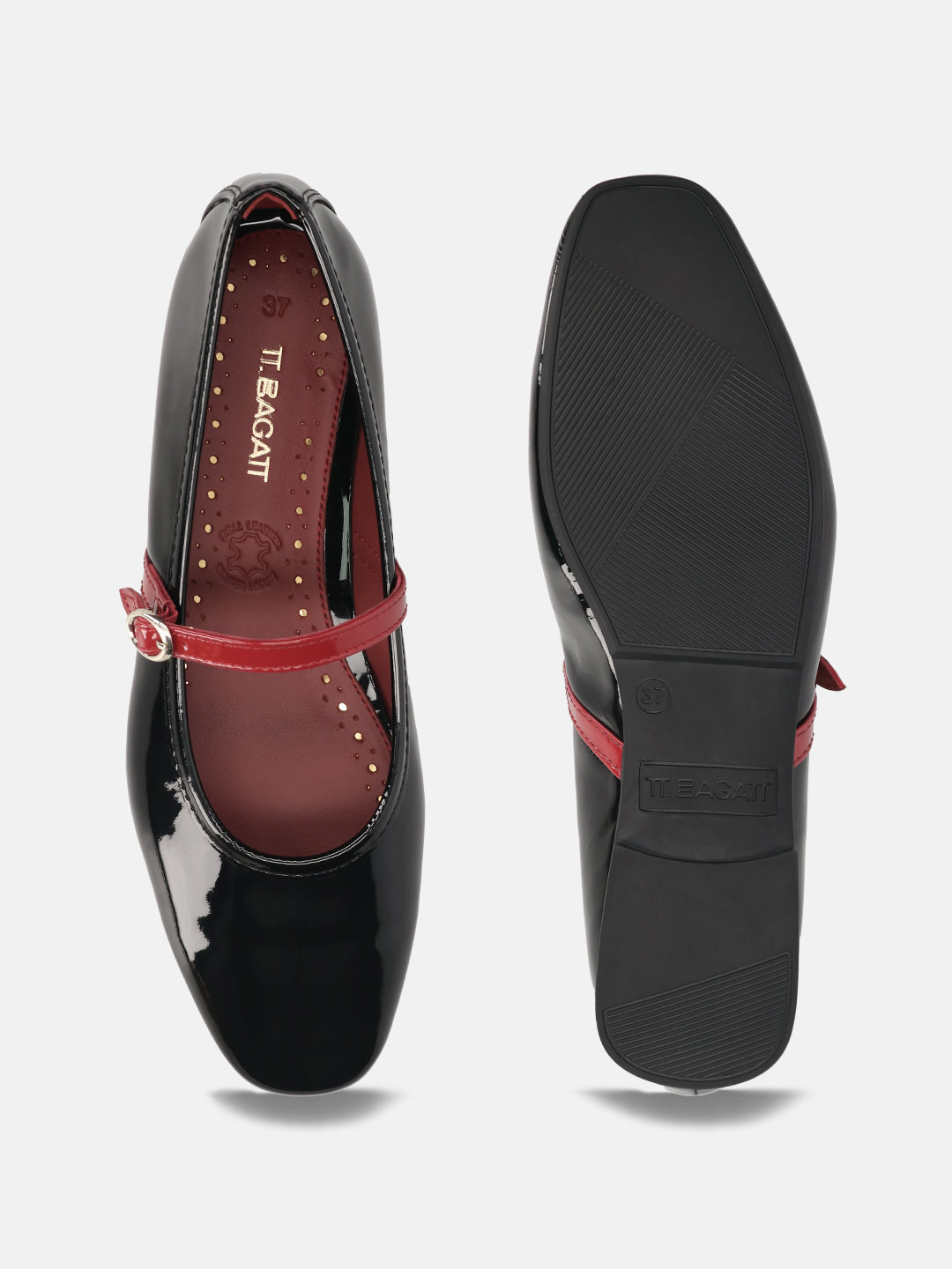 TT.BAGATT Amalia black Premium Leather Slip-Ons