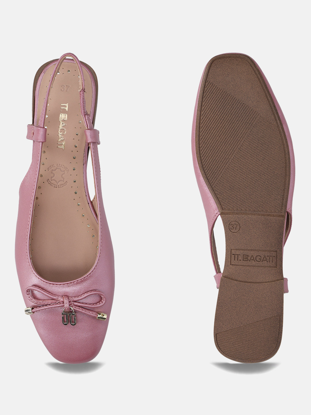 TT.BAGATT Amalia Rose Premium Leather Slingback Slip-Ons