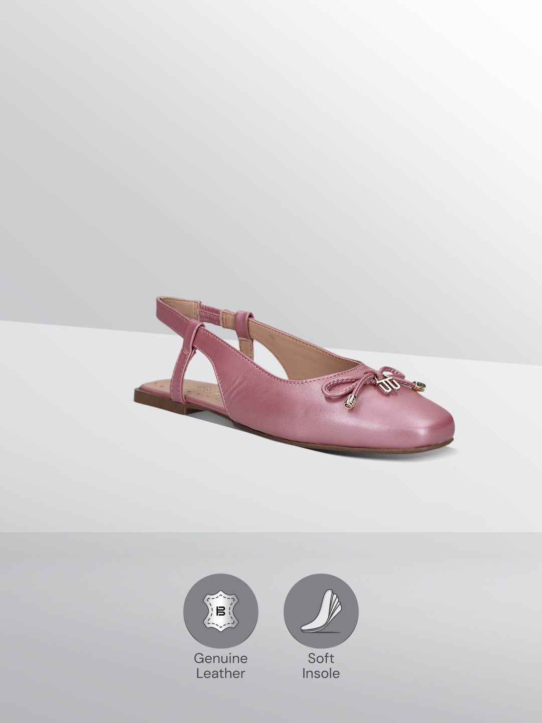 TT.BAGATT Amalia Rose Premium Leather Slingback Slip-Ons