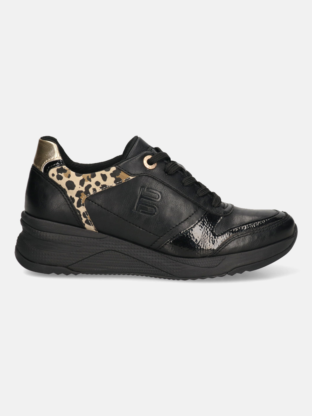 BAGATT Black & Animal Print Sneakers