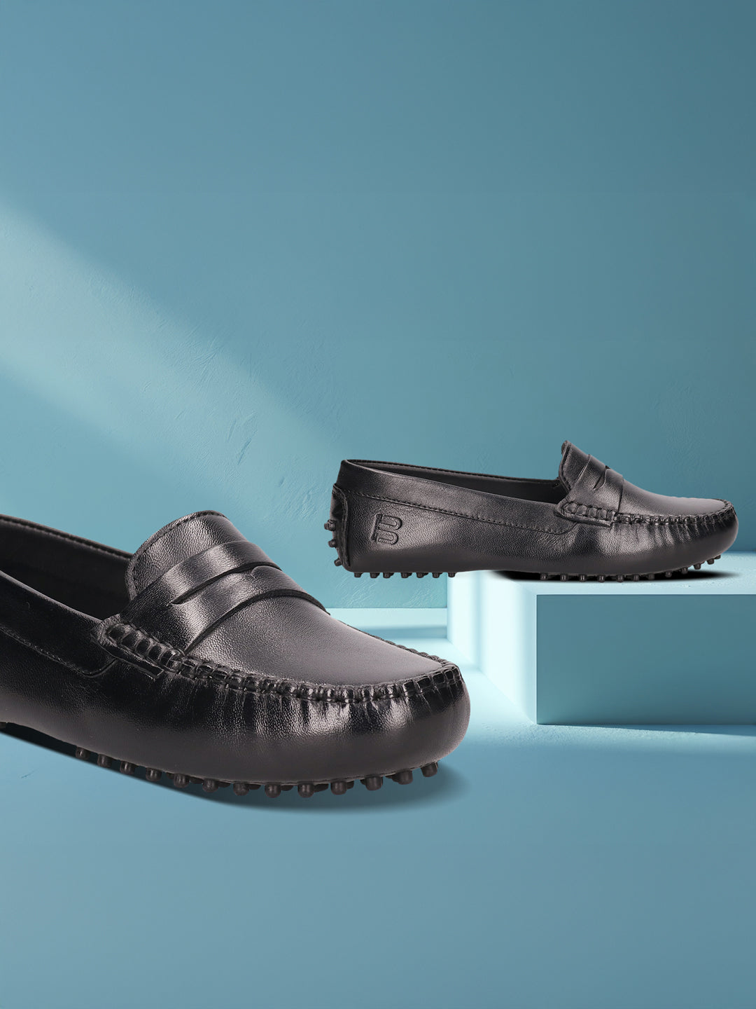 BAGATT  Lilly Black Premium Leather Slip-Ons