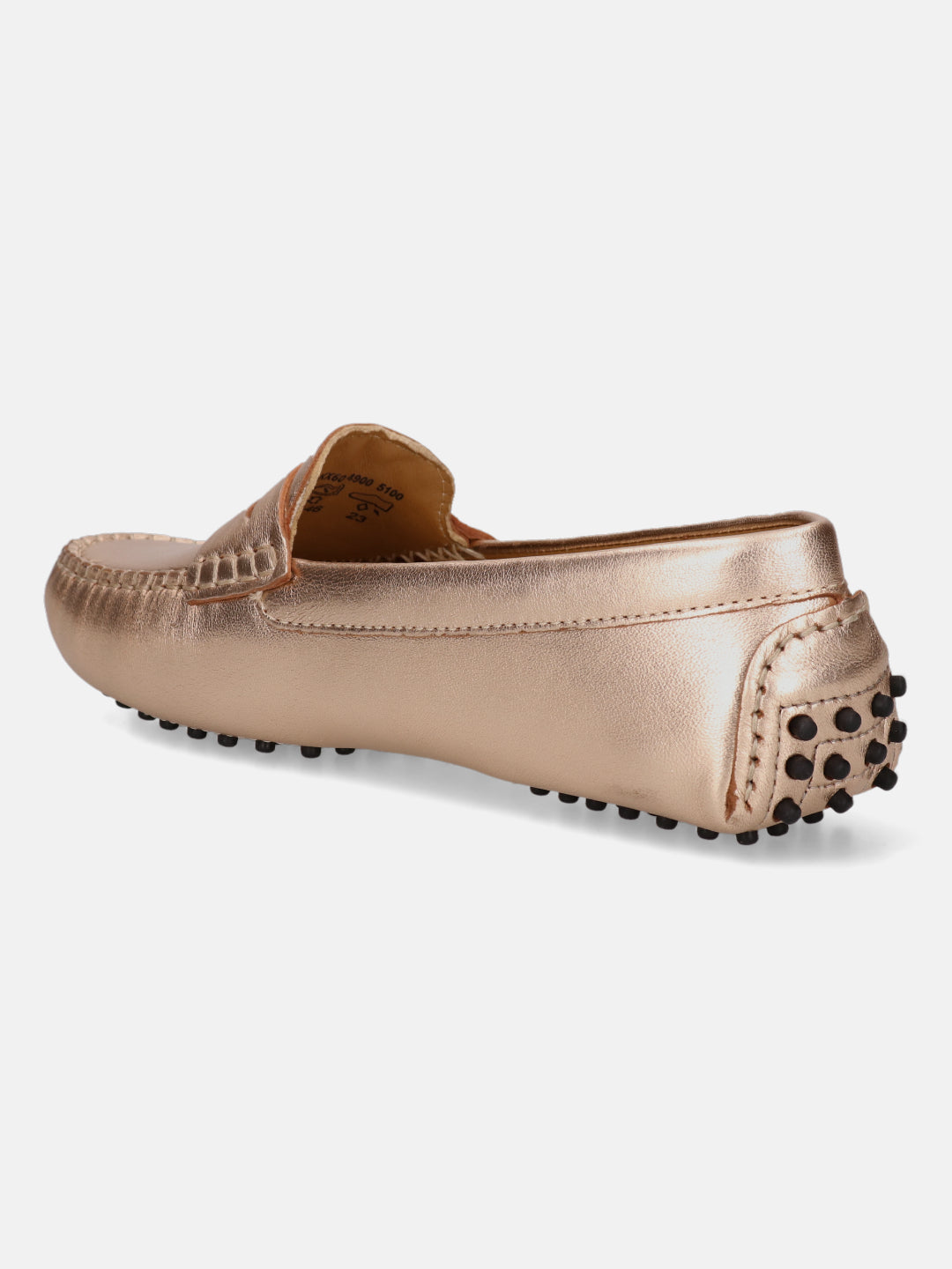 Lilly Gold Leather Driver Shoes