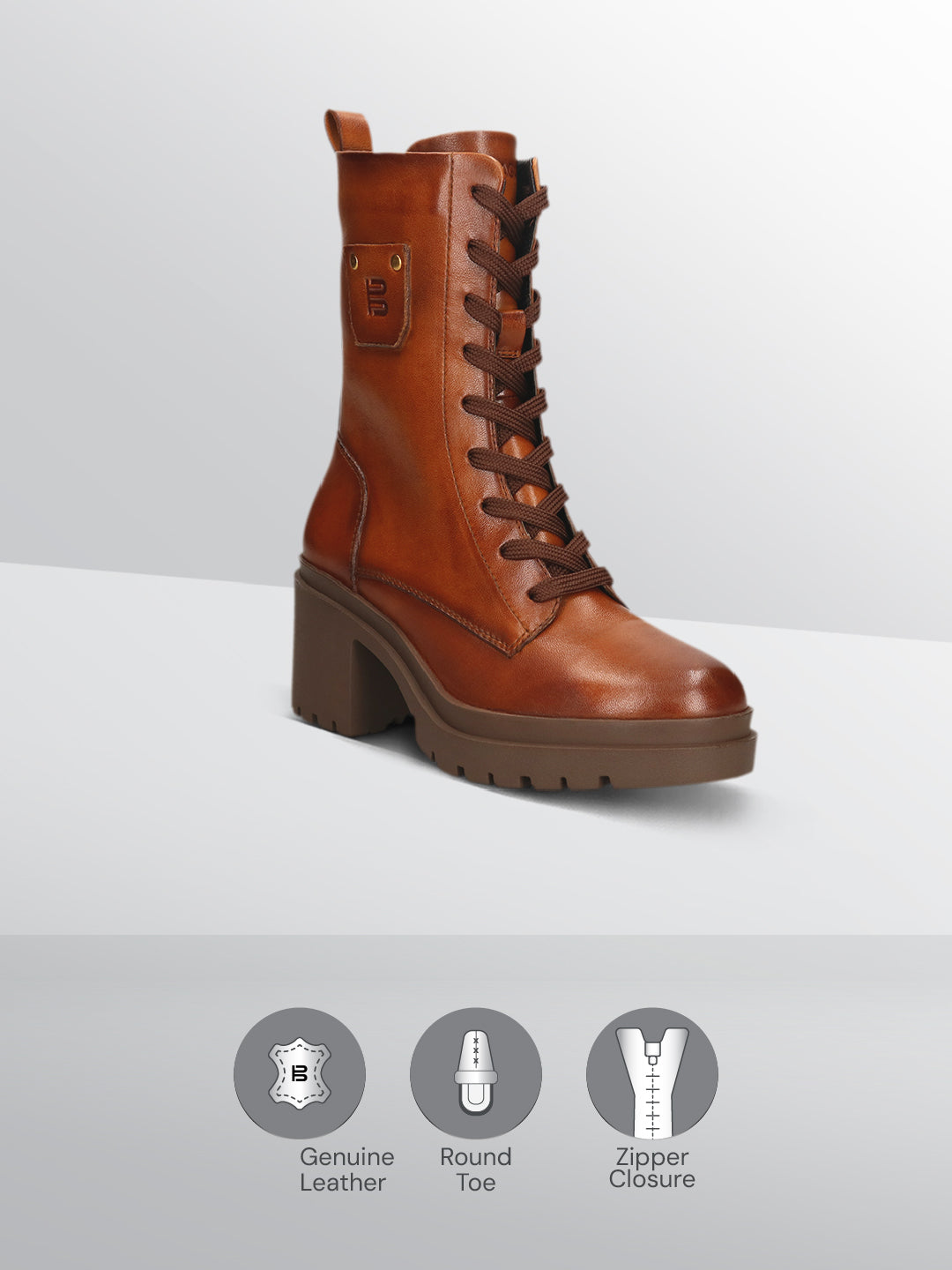 TT.BAGATT  Jessie Cognac Premium Leather Calf Boot