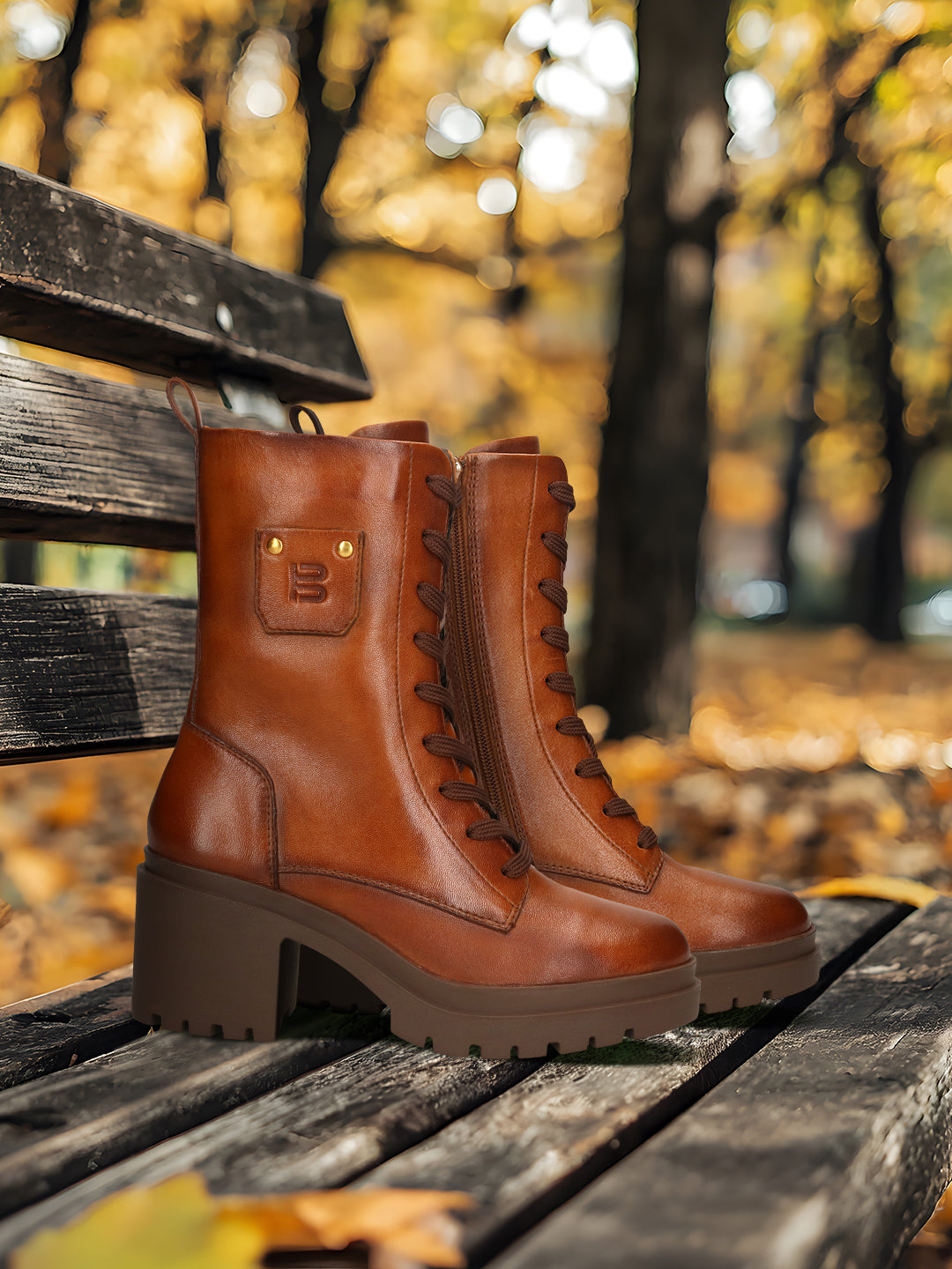 TT.BAGATT  Jessie Cognac Premium Leather Calf Boot
