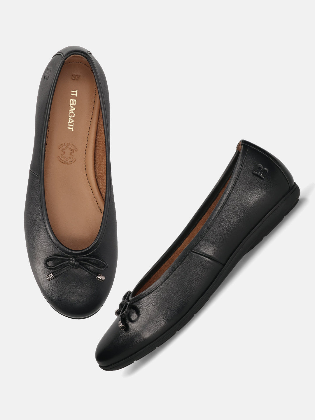 TT.BAGATT Malta black Premium Leather Slip-Ons