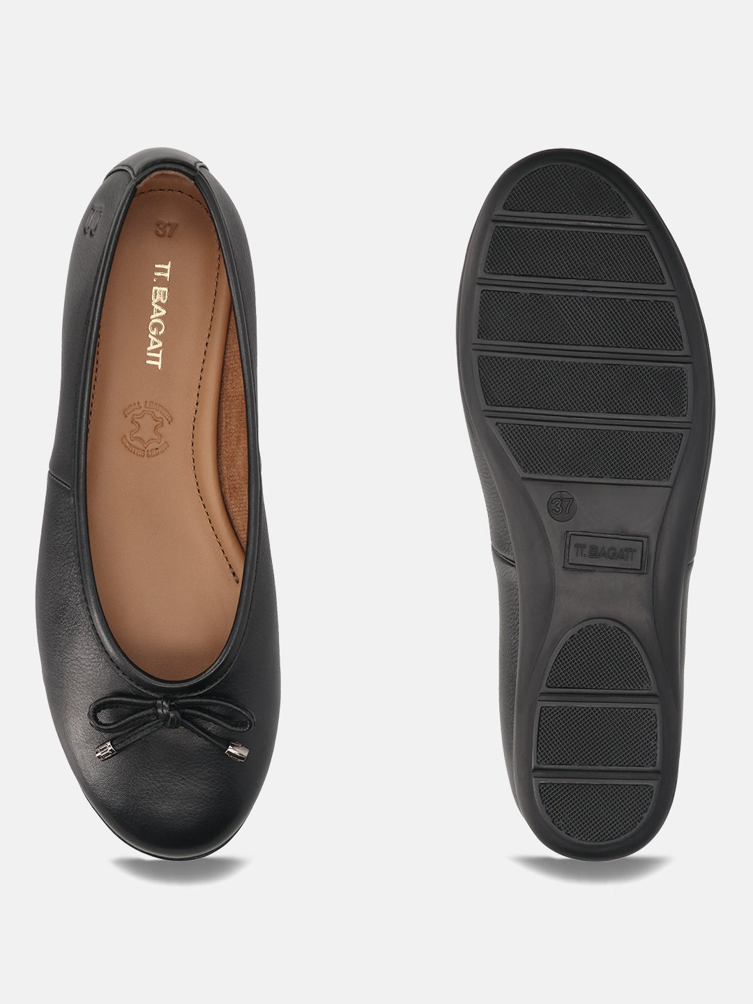 TT.BAGATT Malta black Premium Leather Slip-Ons