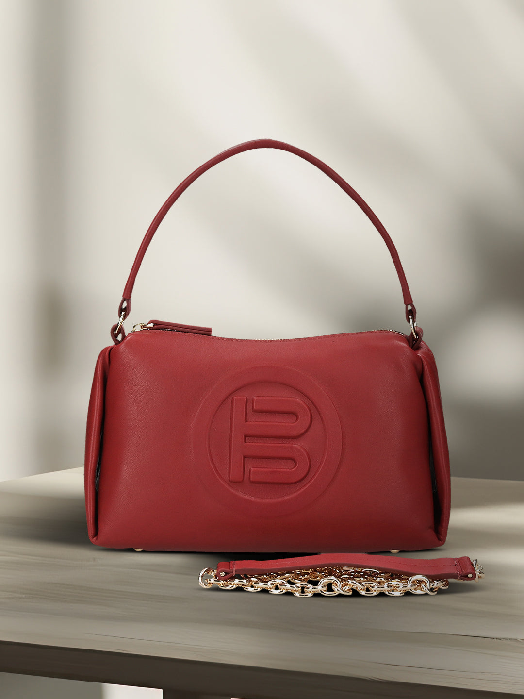 BAGATT Red Soft Plain  Leather Cross body bag