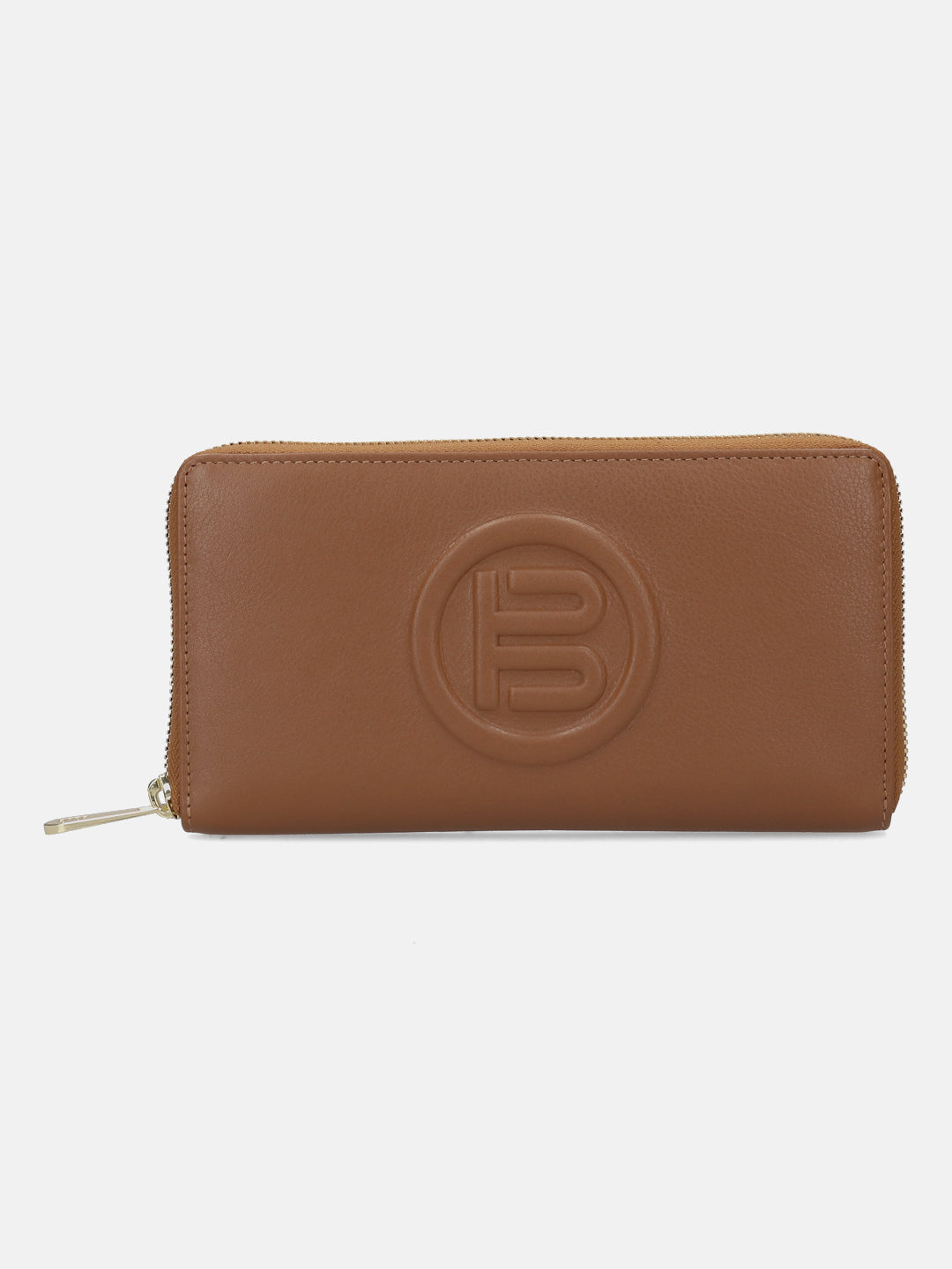 BAGATT Tan Plain Leather Zipped Long Wallet