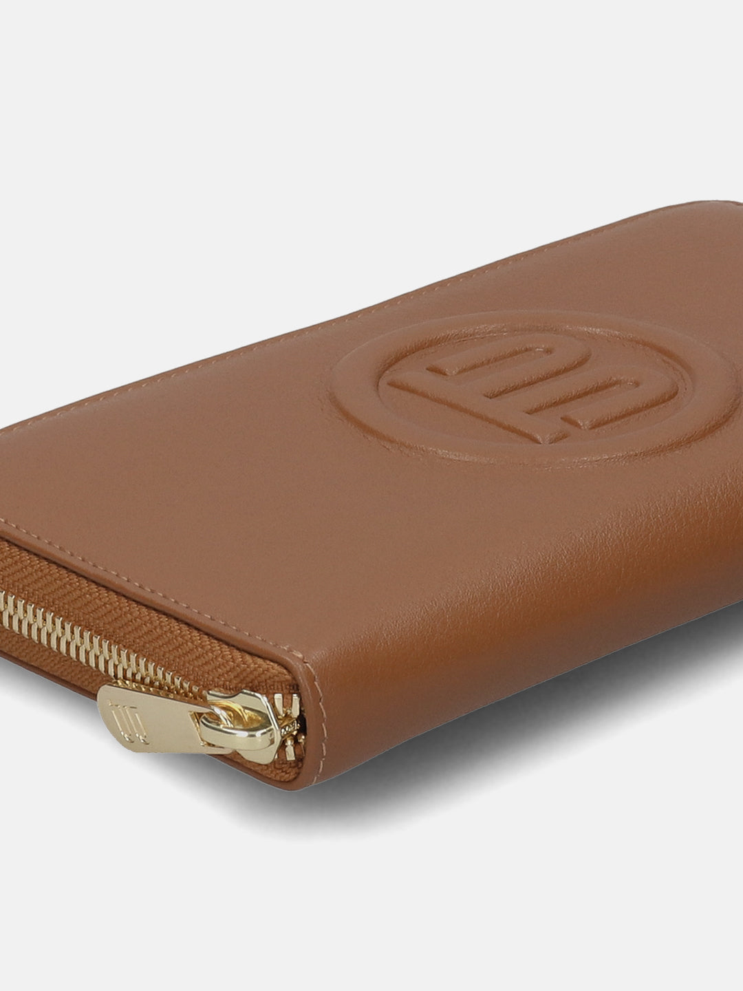 BAGATT Tan Plain Leather Zipped Long Wallet